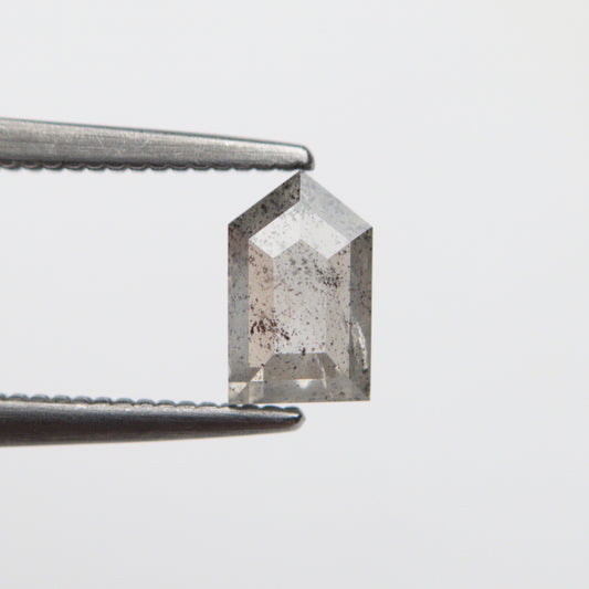 0.78ct 6.65x4.08x2.83mm Salt and Pepper Shield Cut Diamond EGEM-54