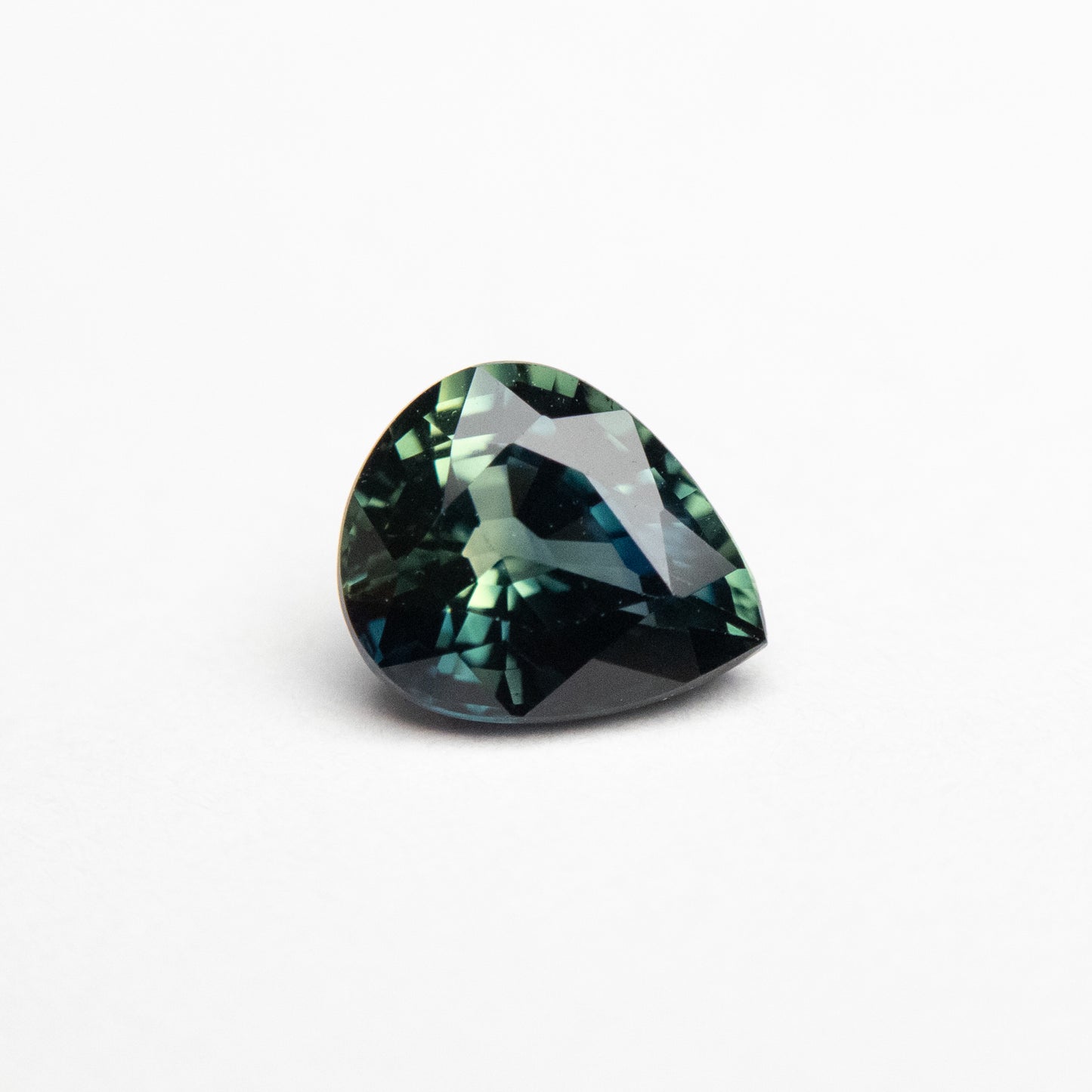 1.06ct 6.78x5.65x3.70mm Teal Pear Brilliant Sapphire EGEM-27