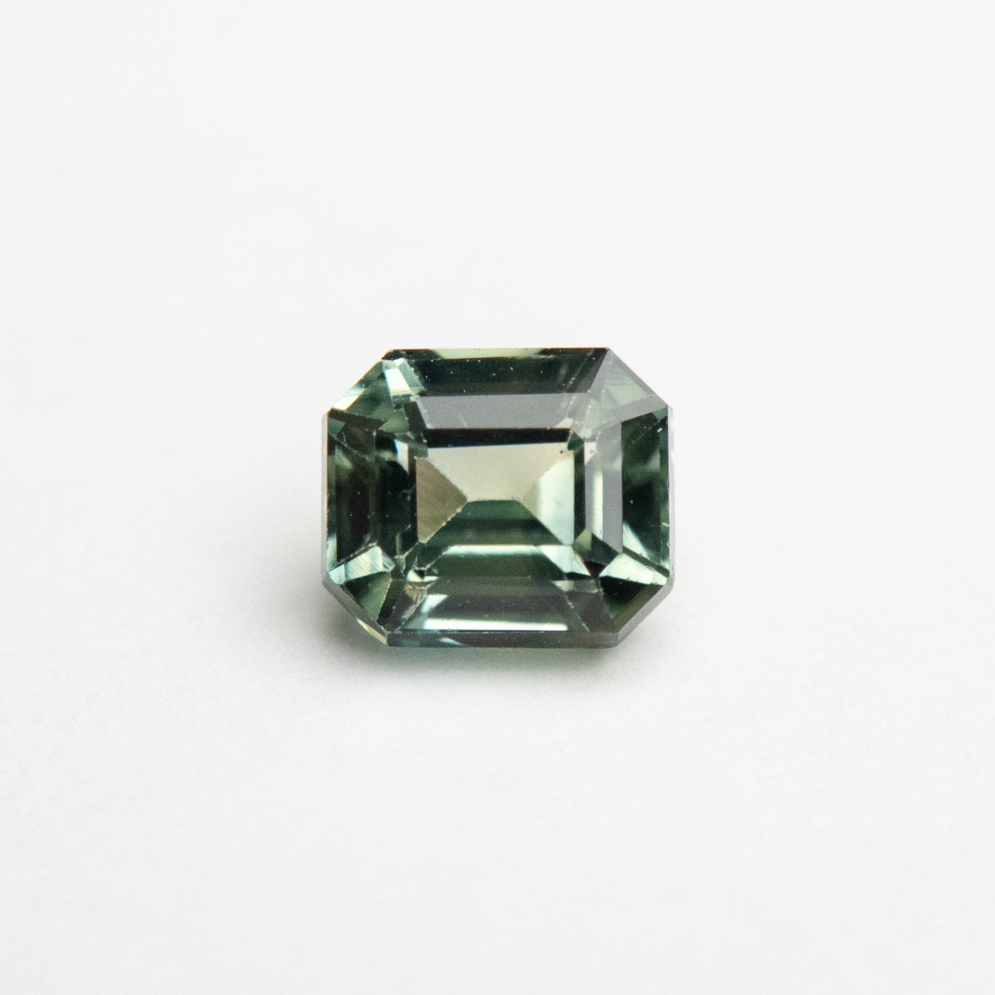 1.10ct 5.58x4.79x3.88mm Light Green Cut Corner Rectangle Step Cut Sapphire EGEM-29