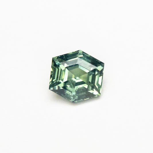 1.20ct 5.97x6.05x4.01mm Green Hexagon Step Cut Sapphire EGEM-52
