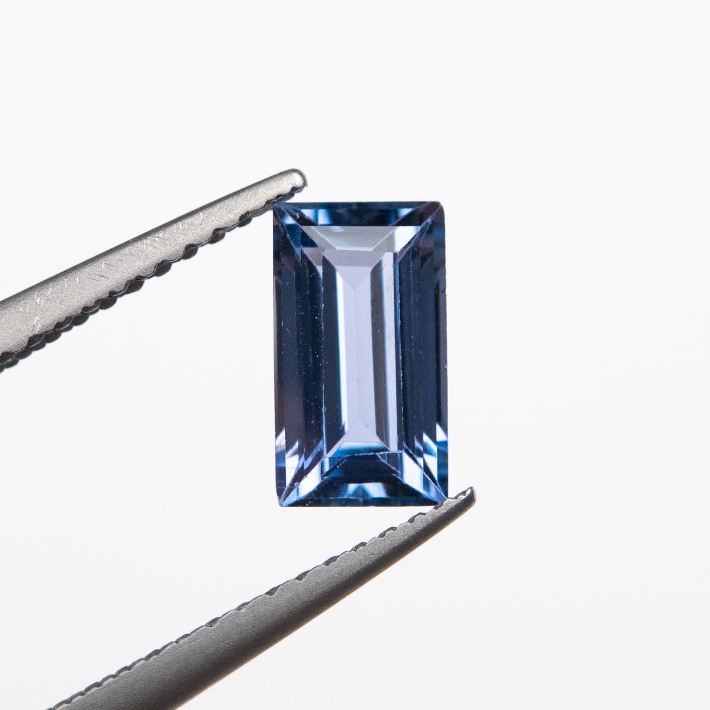 1.28ct 8.09x4.58x3.09mm Light Blue Rectangle Step Cut Sapphire EGEM-43