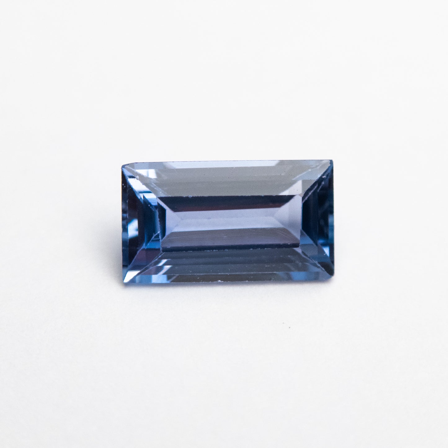 1.28ct 8.09x4.58x3.09mm Light Blue Rectangle Step Cut Sapphire EGEM-43