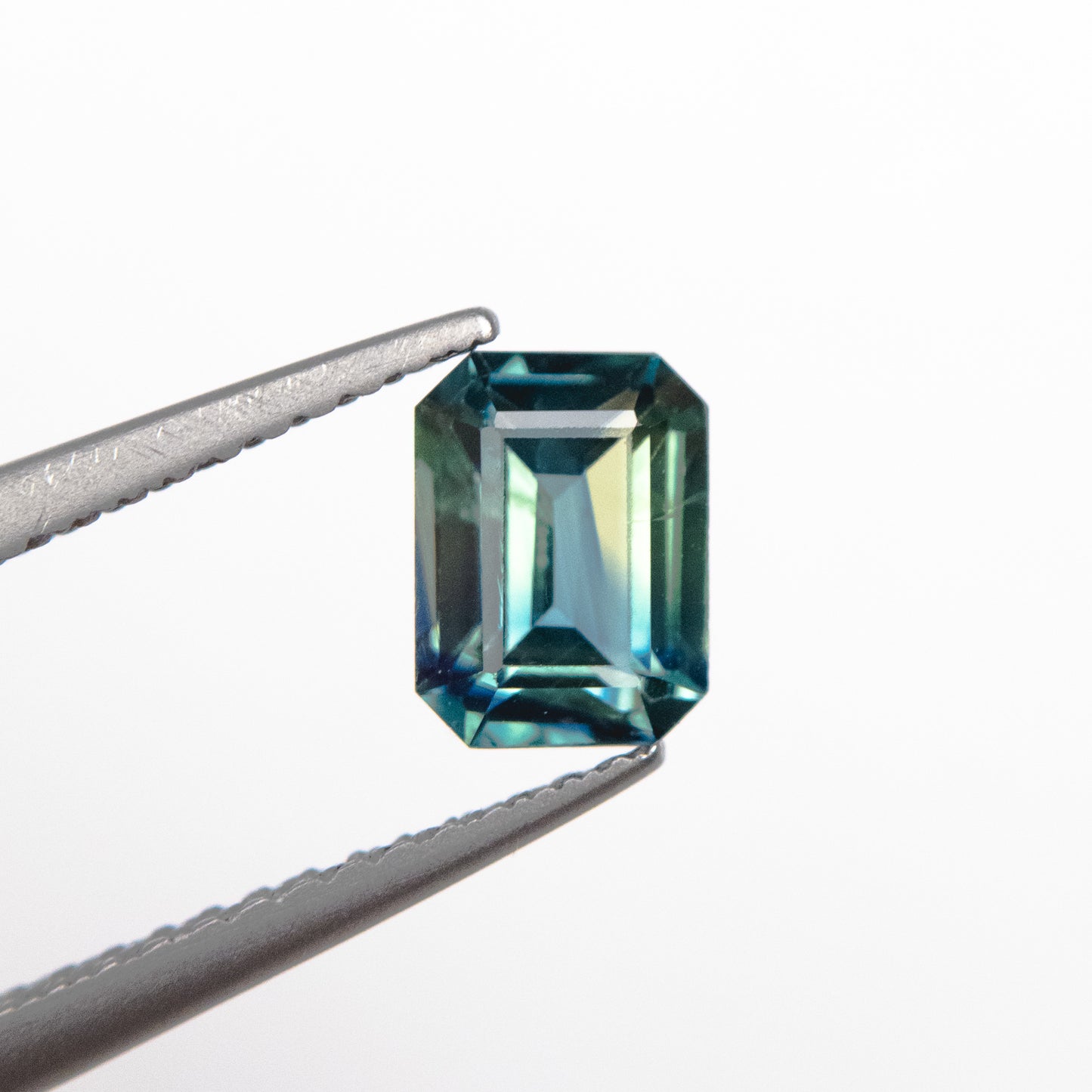 1.46ct 6.73x5.03x4.19mm Teal Cut Corner Rectangle Step Cut Sapphire EGEM-51