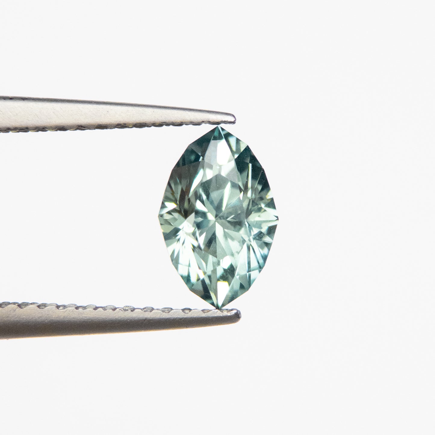 1.46ct 8.15x5.34x4.78mm Light Teal Geo Marquise Brilliant Sapphire EGEM-17