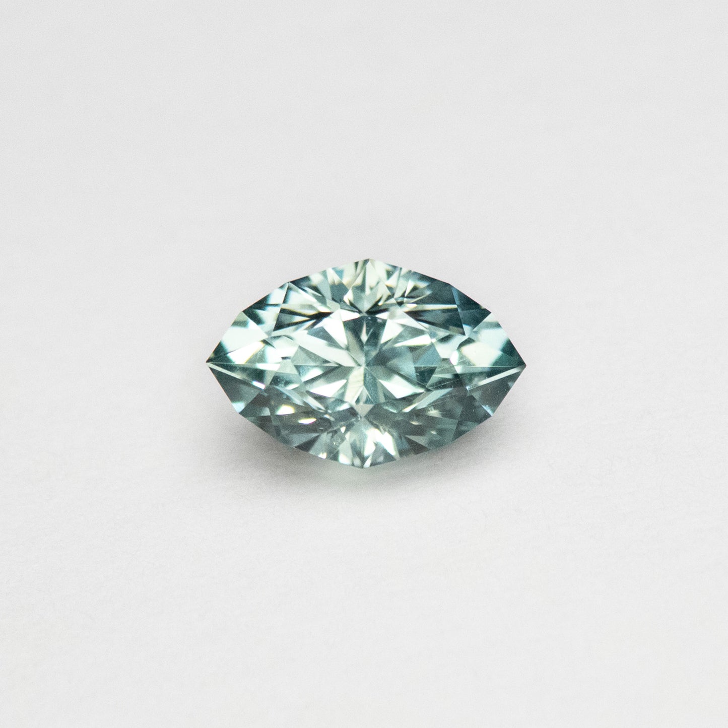 1.46ct 8.15x5.34x4.78mm Light Teal Geo Marquise Brilliant Sapphire EGEM-17