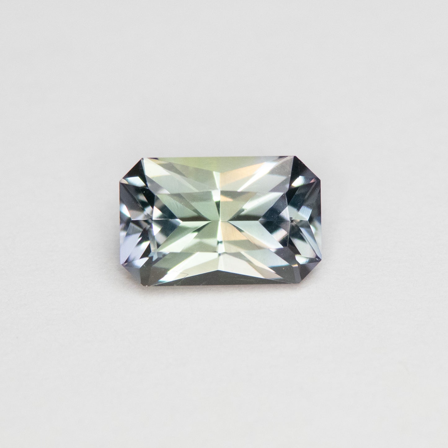 1.57ct 8.40x5.40x4.12mm Purple Green Radiant Cut Tanzanite EGEM-22