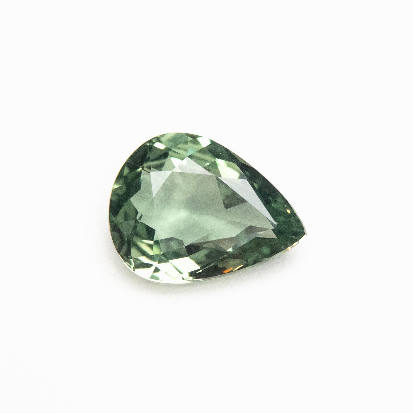 1.70ct 9.07x6.92x3.43mm Light Green Pear Brilliant Sapphire EGEM-20