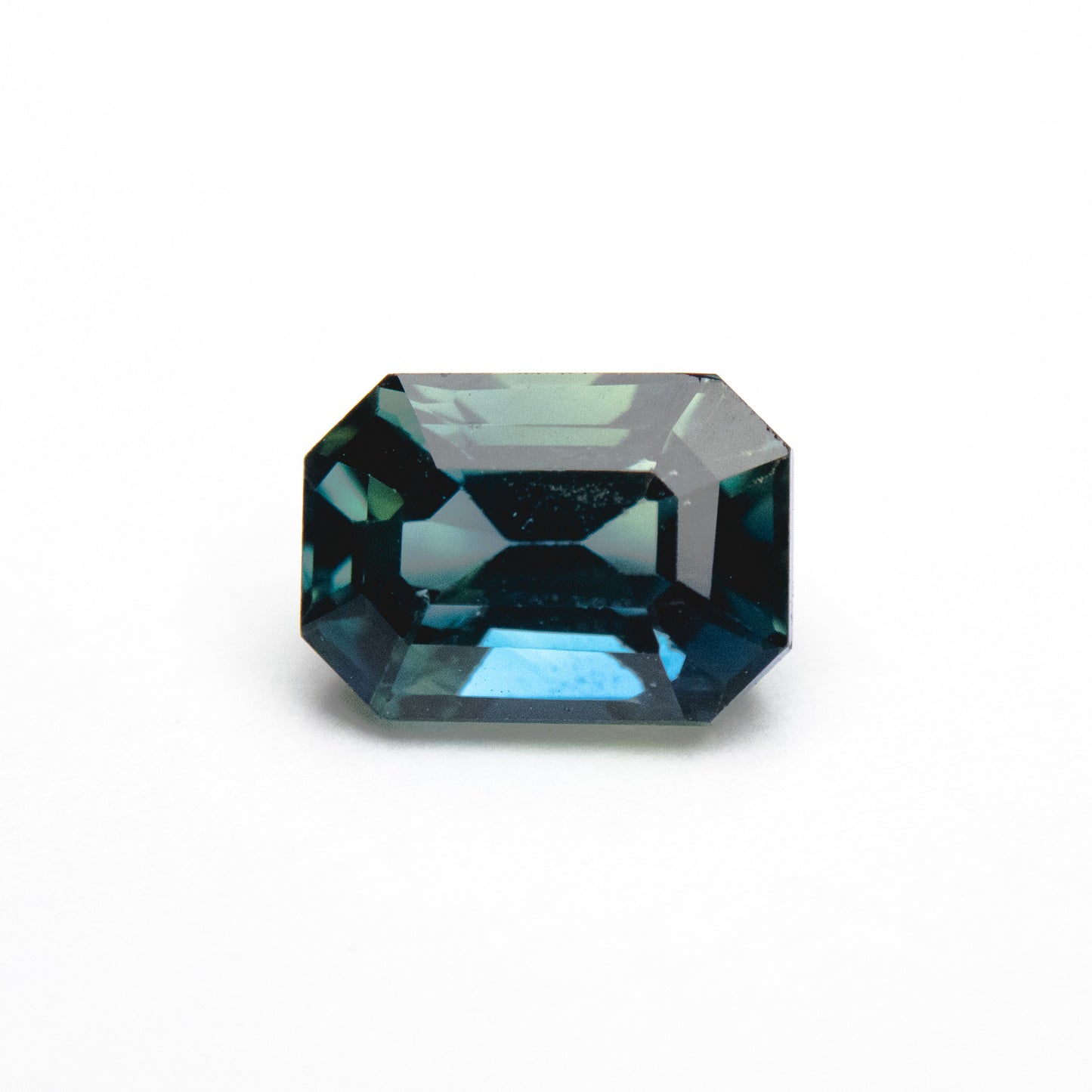 1.78ct 7.41x5.31x5.53mm Teal Cut Corner Rectangle Step Cut Sapphire EGEM-38