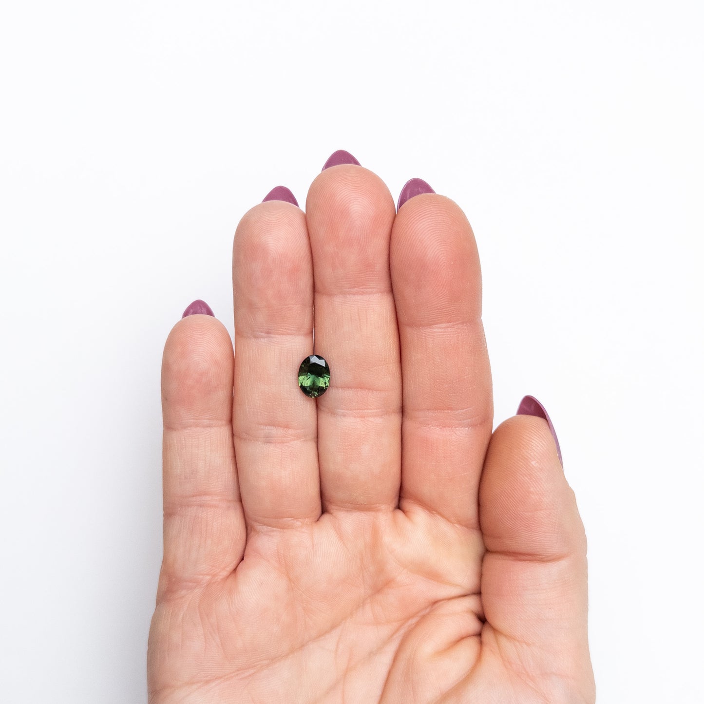 1.91ct 8.84x6.42x4.31mm Green Oval Brilliant Sapphire EGEM-21