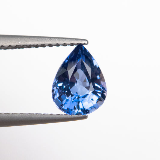 1.95ct 6.47x6.52x4.77mm Blue Pear Brilliant Lab Sapphire EGEM-42