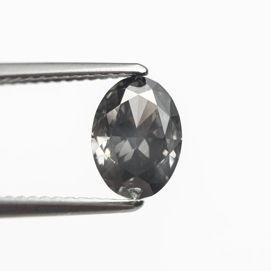 1.55ct 8.56x6.22x3.78mm GIA I1 Fancy Gray Oval Brilliant 19266-01 - Misfit Diamonds
