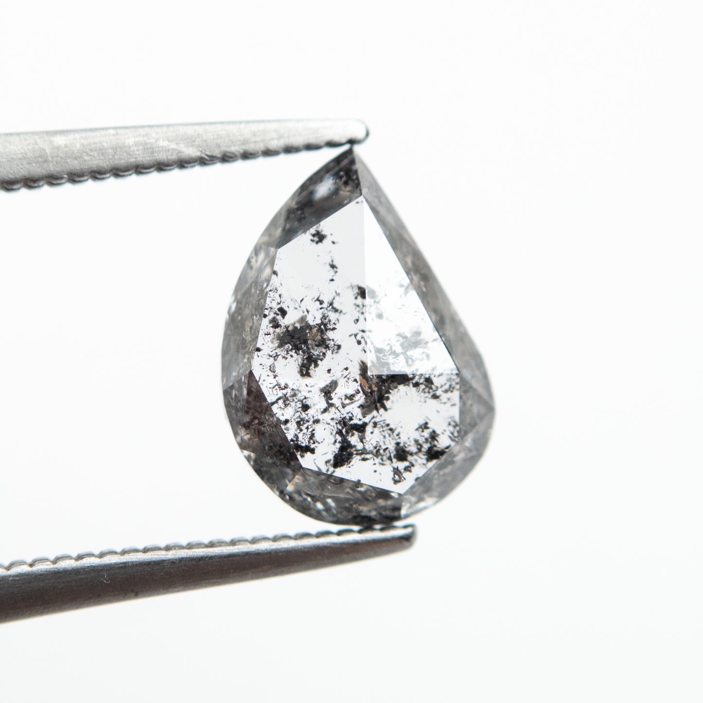 2.12ct 10.63x7.29x2.75mm Salt and Pepper Paisley Rosecut Diamond EGEM-56