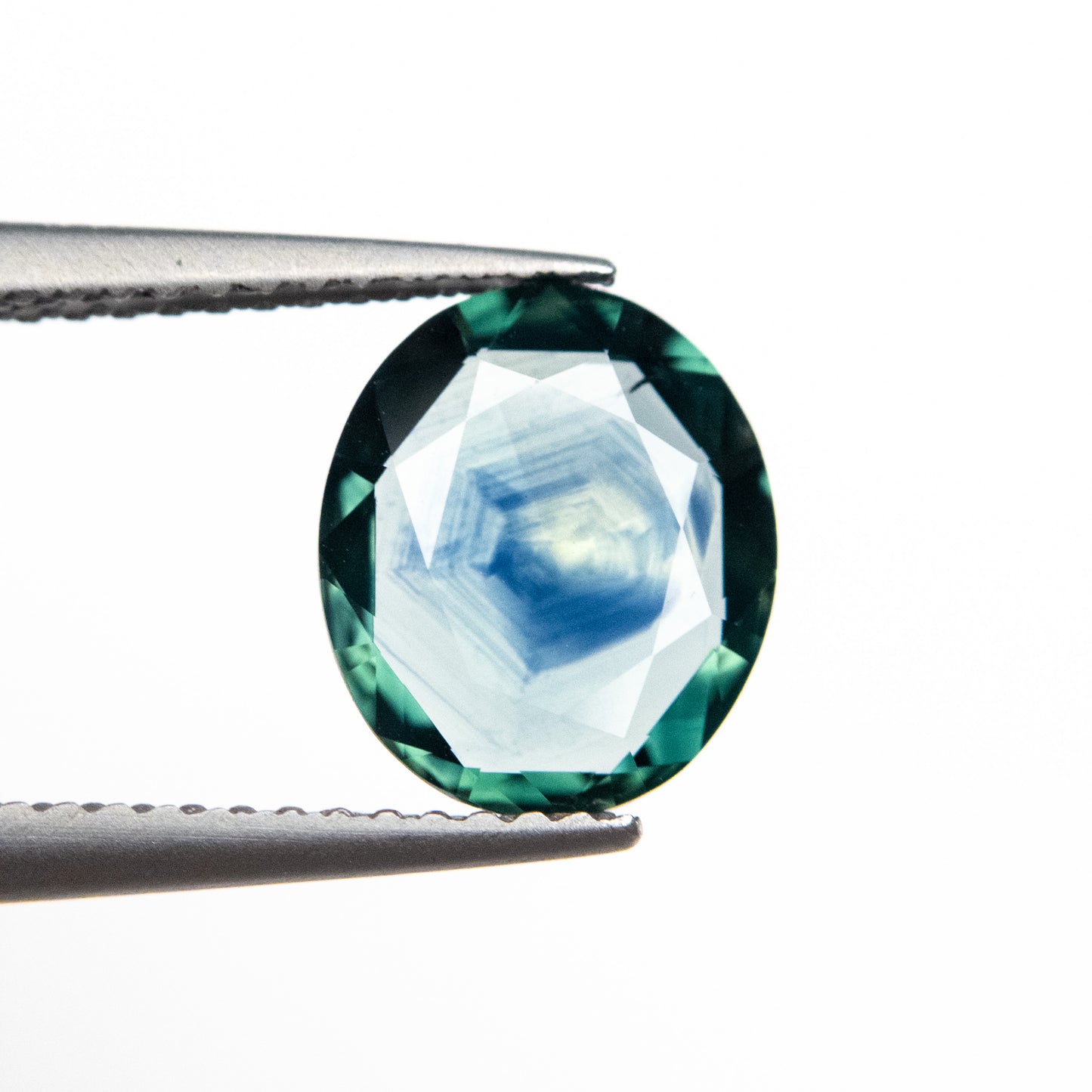 2.20ct 9.68x8.31x2.69mm Teal Oval Double Cut Sapphire EGEM-10