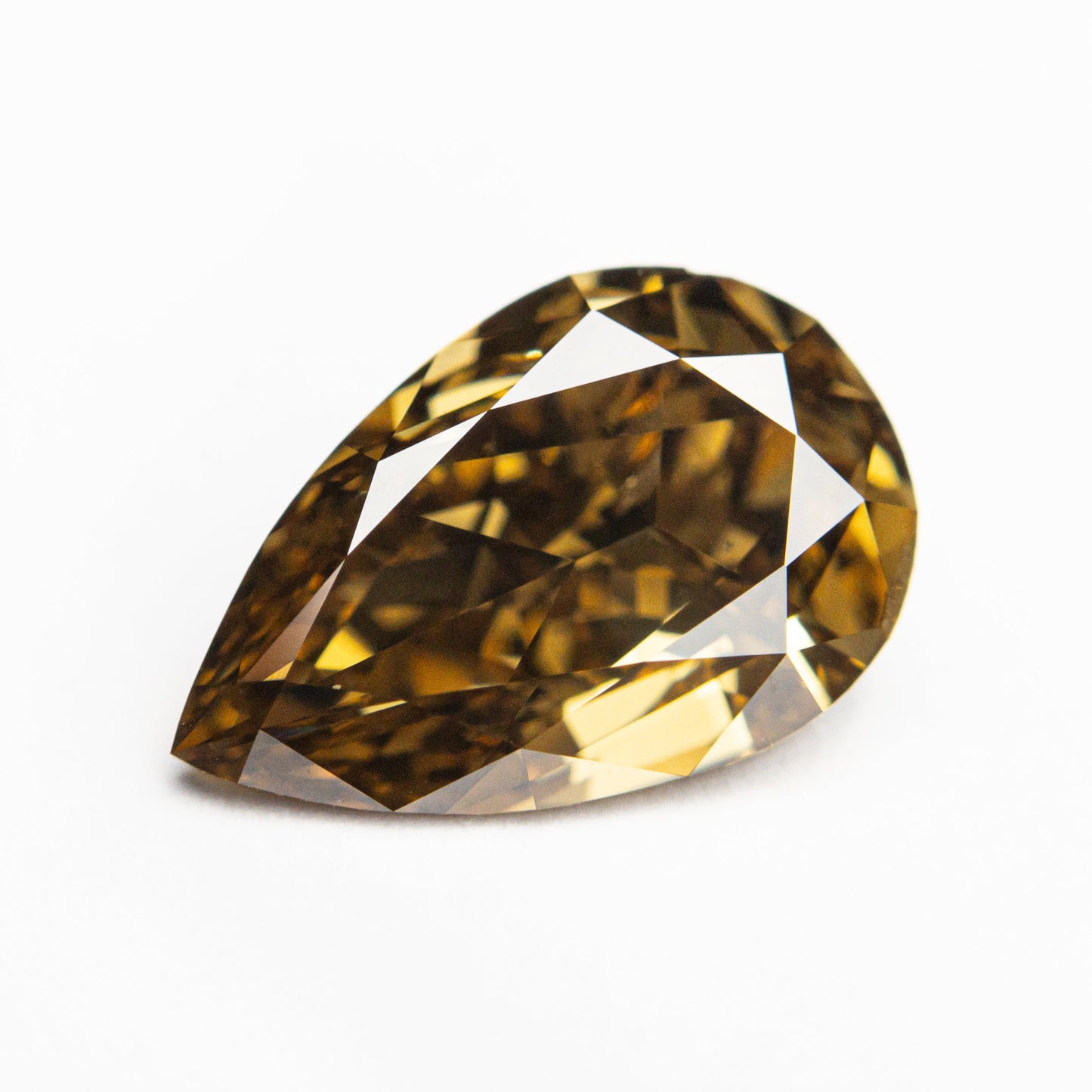 2.50ct 11.97x7.83x4.23mm GIA SI1 Fancy Yellow-Brown Pear Brilliant 🇦🇺 24110-01