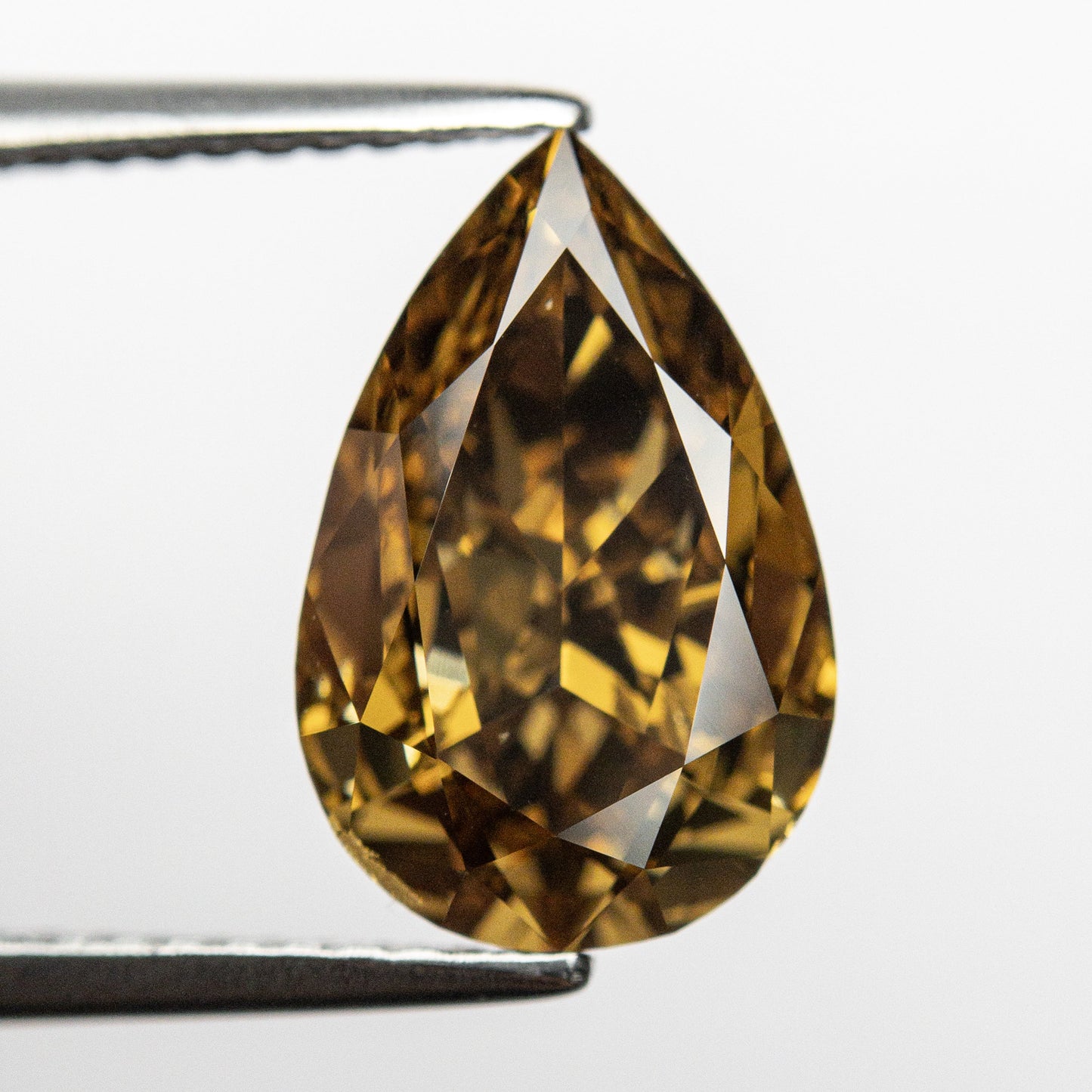 2.50ct 11.97x7.83x4.23mm GIA SI1 Fancy Yellow-Brown Pear Brilliant 🇦🇺 24110-01