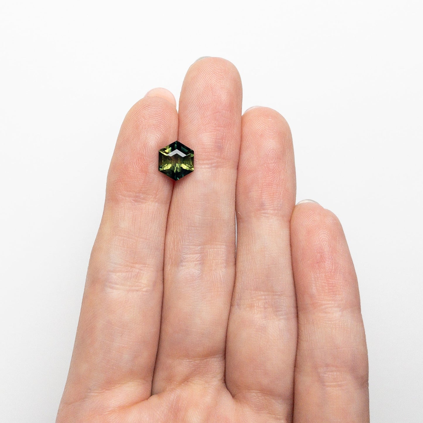 2.36ct 8.54x7.38x4.95mm Hexagon Step Cut Sapphire 25385-01