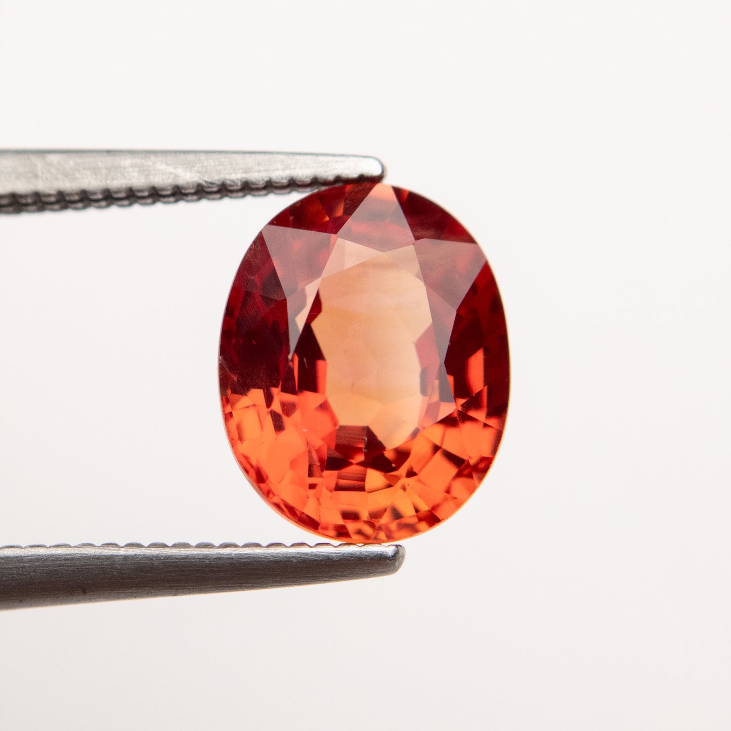 3.26ct 9.44x7.60x5.10mm Orange Oval Sapphire Brilliant Cut EGEM-66