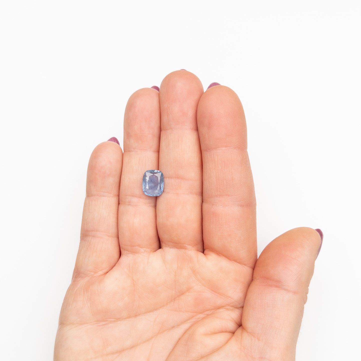 3.74ct 10.26x8.40x4.26mm Blue Double Cut Cushion Sapphire EGEM-48