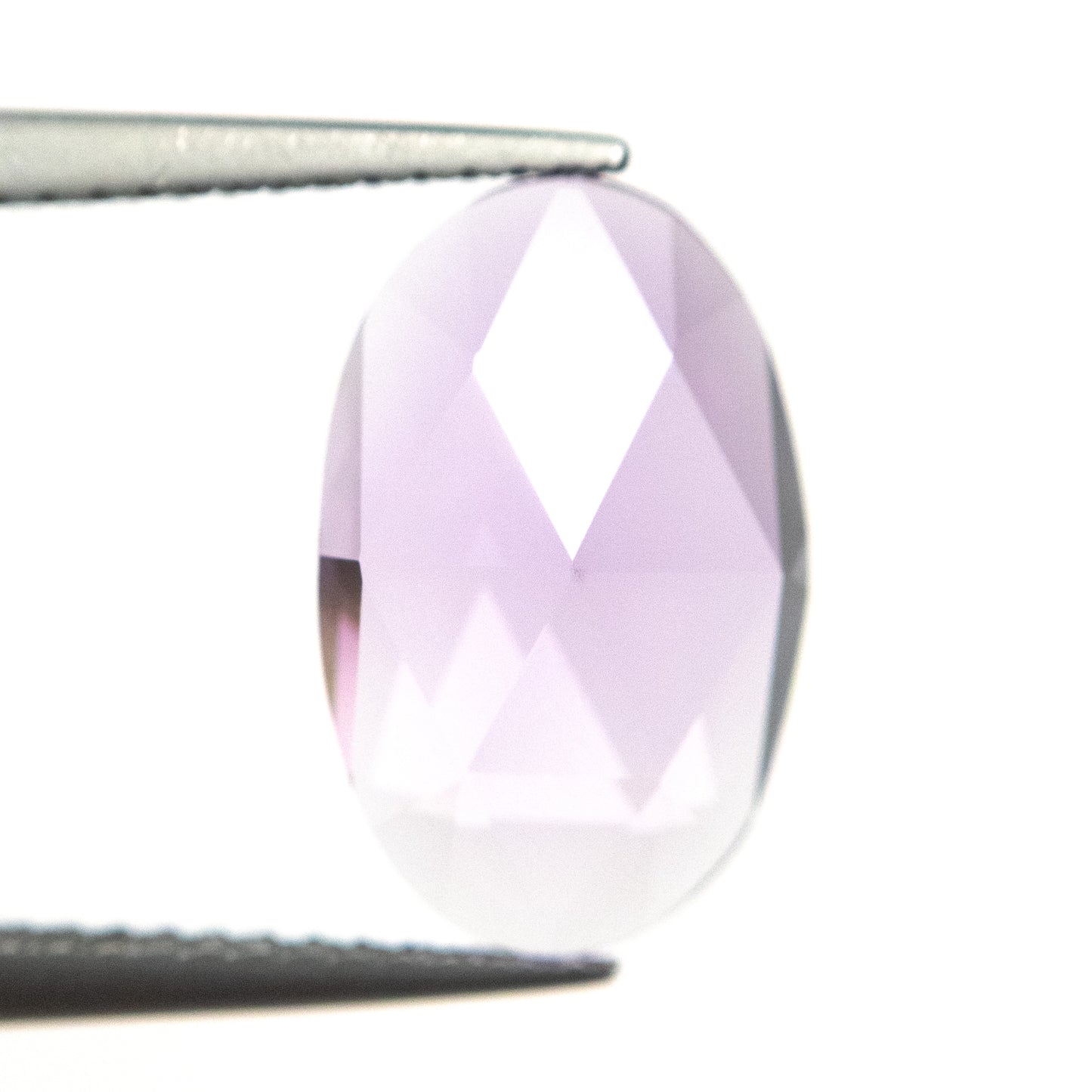 4.28ct 13.70x8.60x3.92mm Light Purple Oval Rosecut Lab Sapphire EGEM-46