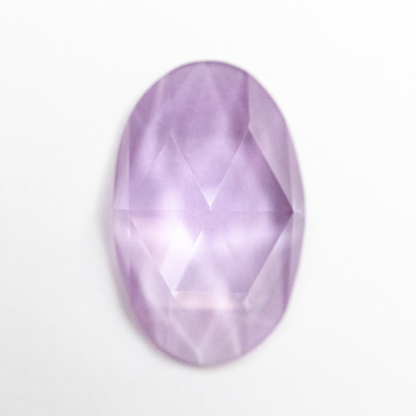 4.28ct 13.70x8.60x3.92mm Light Purple Oval Rosecut Lab Sapphire EGEM-46