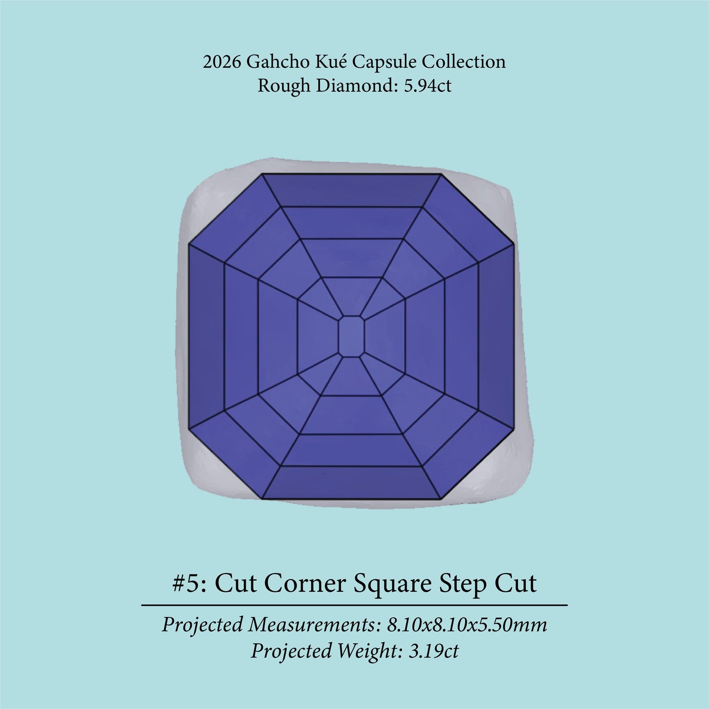 5.94ct VVS1 J Pre-Cut Canadian Champagne Diamond 27938