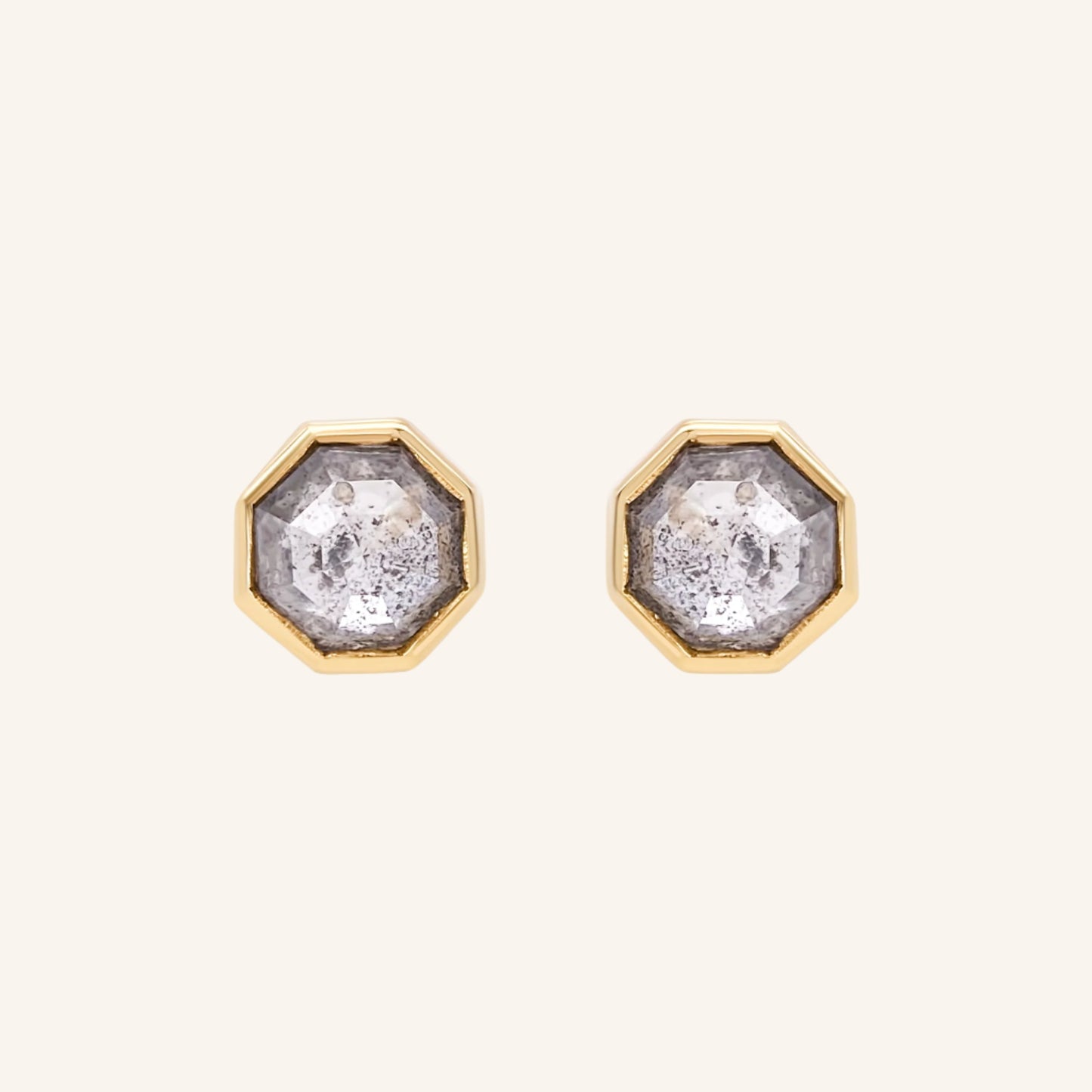 Octagon Diamond Earring