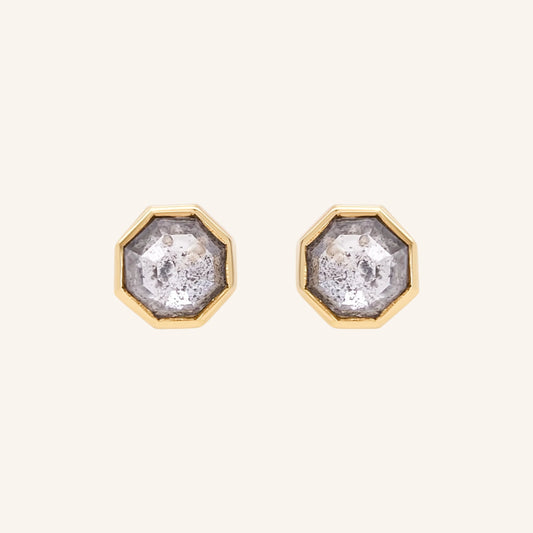 Octagon Diamond Earring