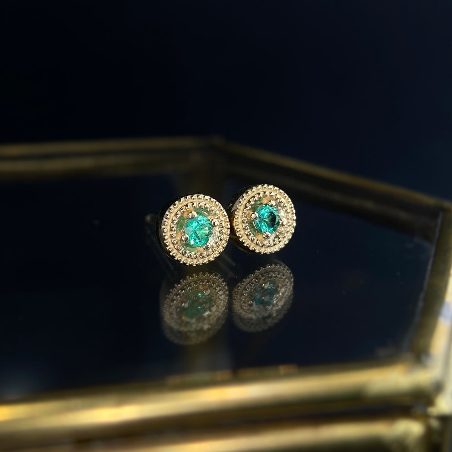 Emerald Green Eleanor Studs