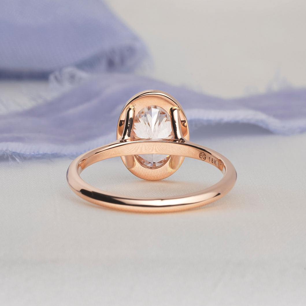 Oval Brilliant Pink Lab Diamond Sadie Ring