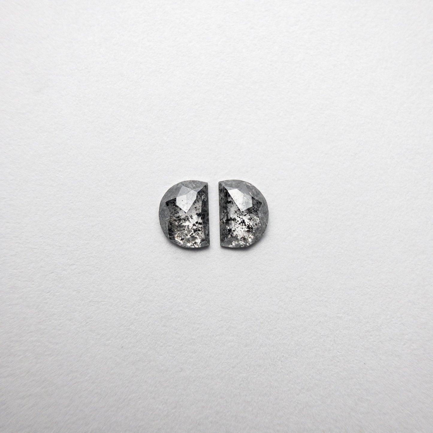 0.65ct 5.08x3.67x1.70mm Half Moon Rosecut Matching Pair 18454-06