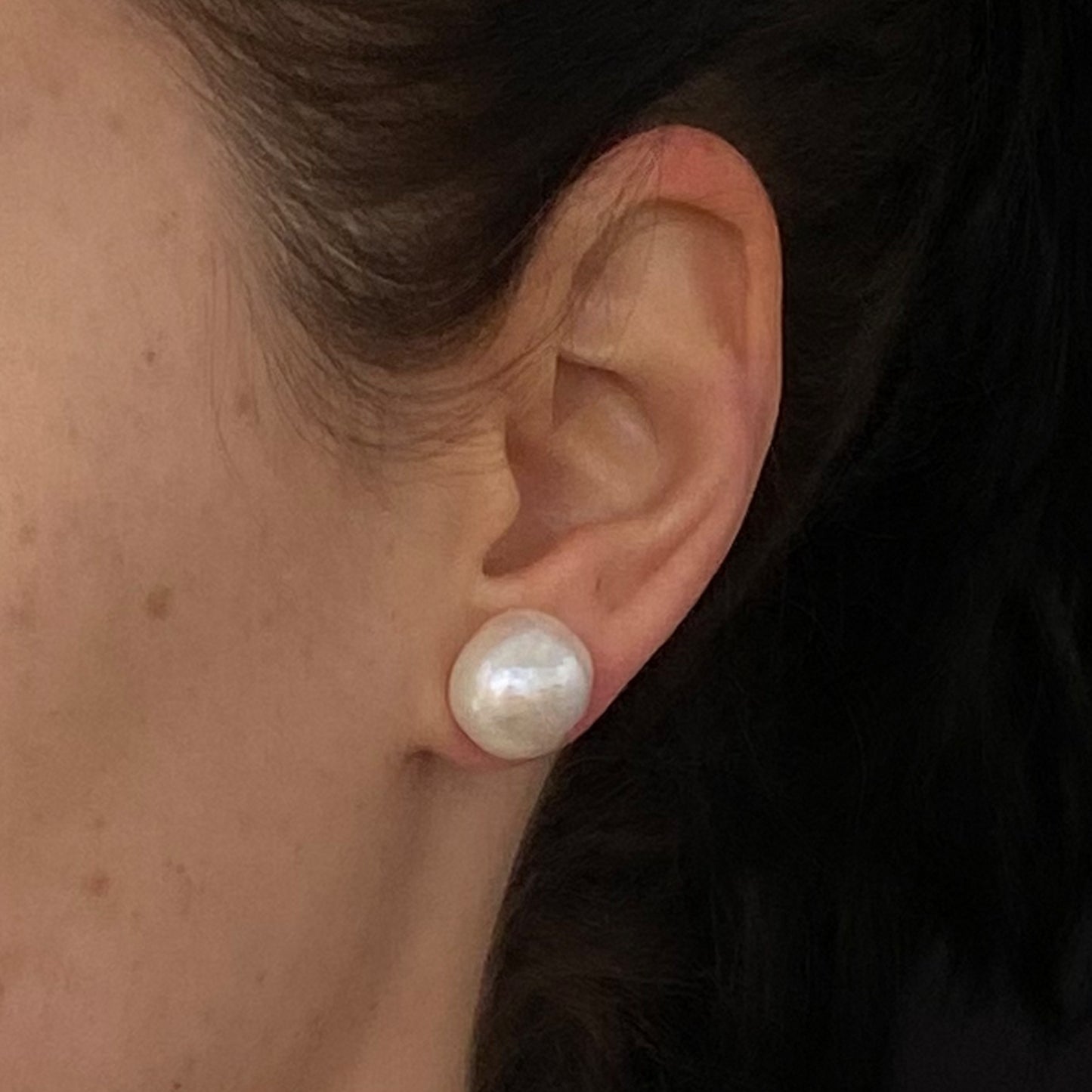 model fresh water pearl studs large jumbo emily gill