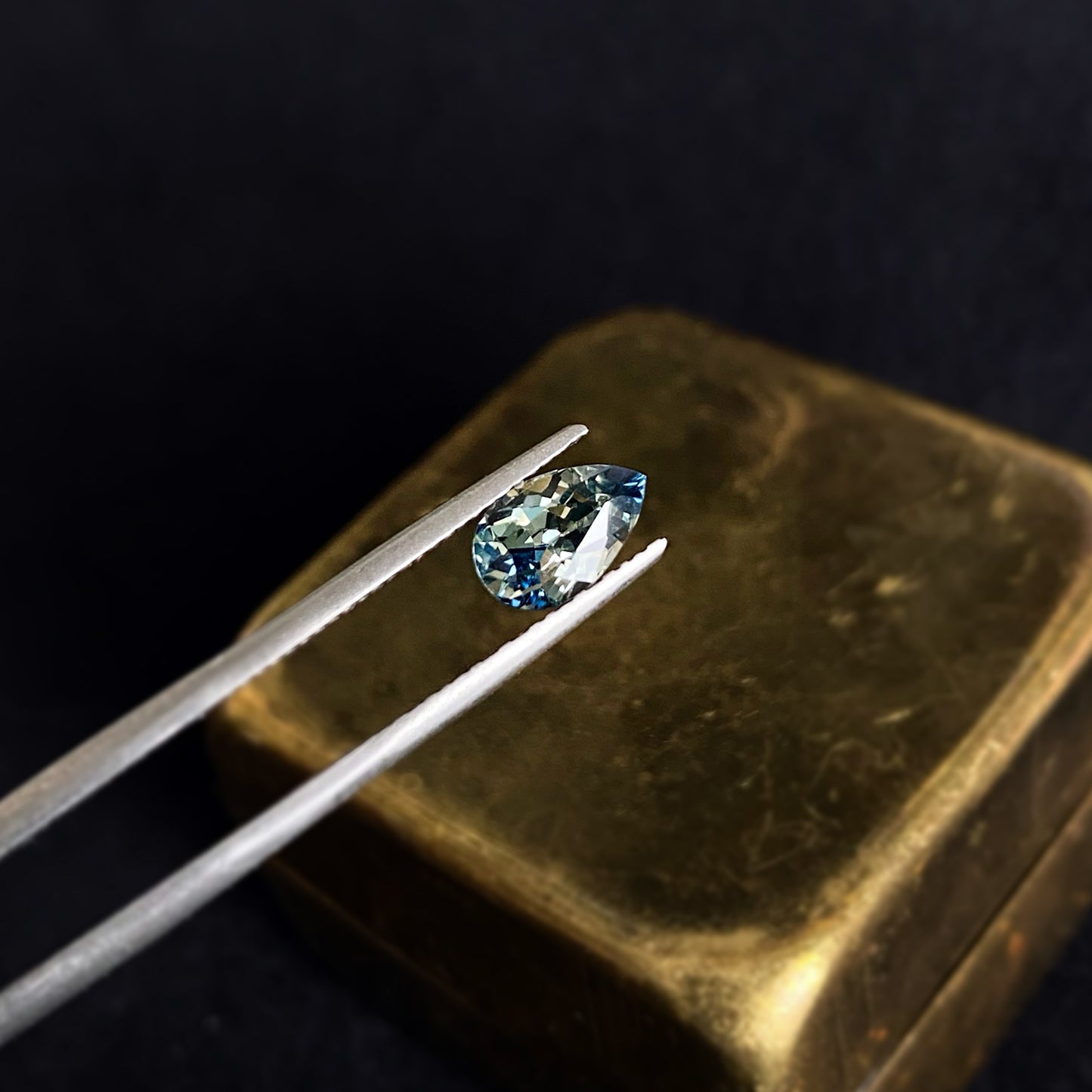 1.31c Pear Blue-Green Sapphire