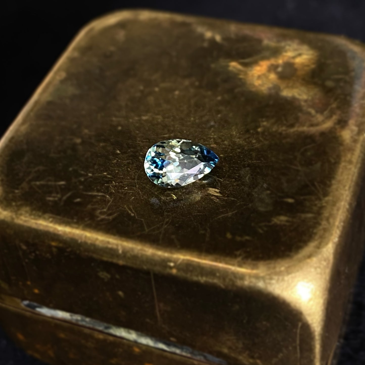1.31c Pear Blue-Green Sapphire