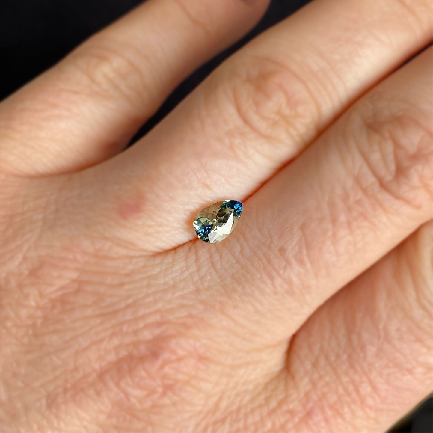 1.31c Pear Blue-Green Sapphire
