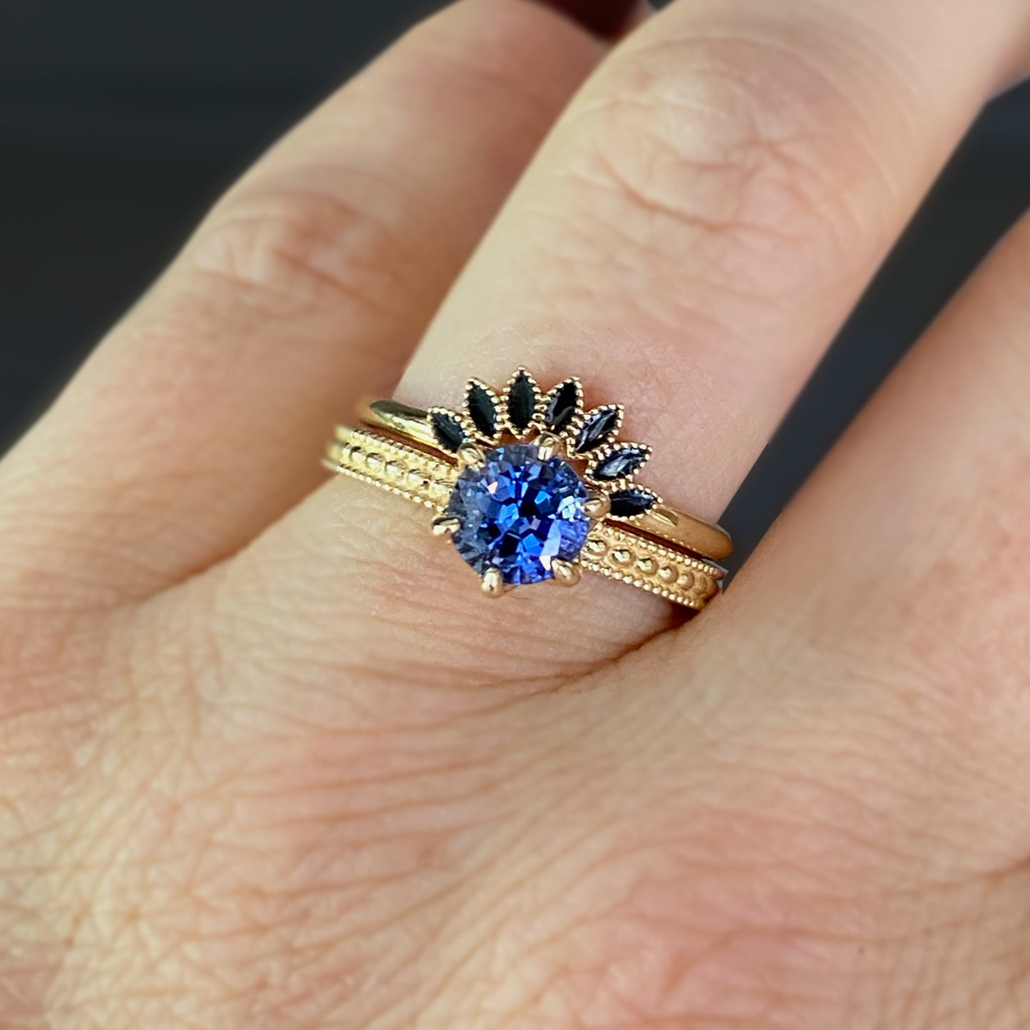 Palm Crown - Enamelled Gold