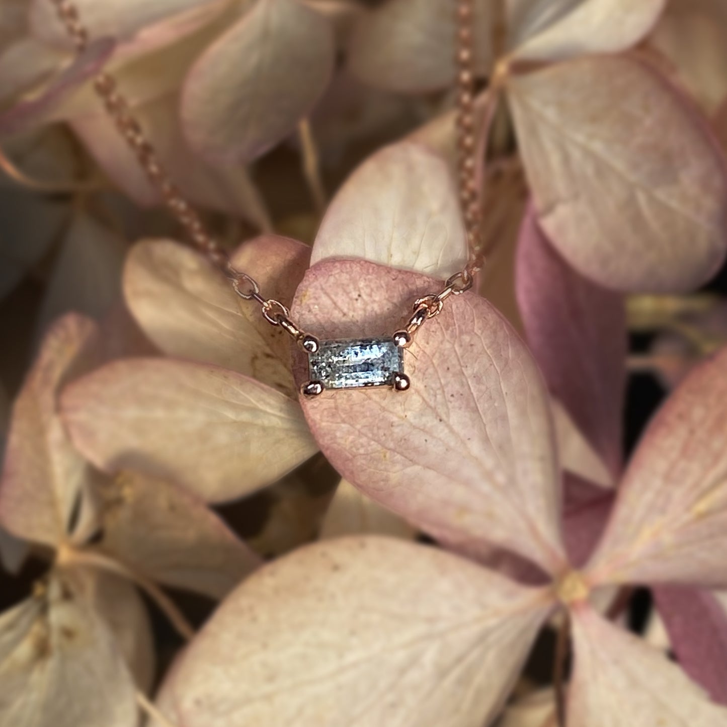 Feyre Baguette Diamond Necklace