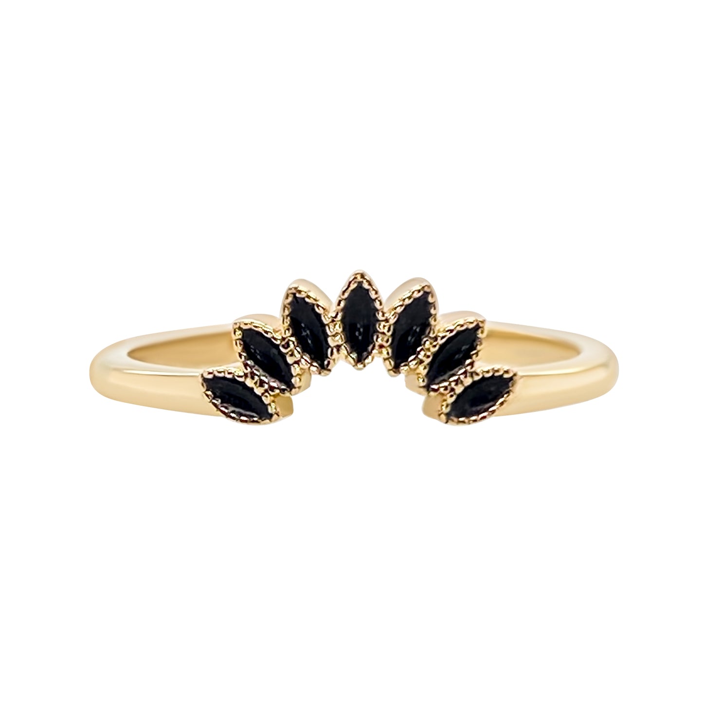 Palm Crown - Enamelled Gold