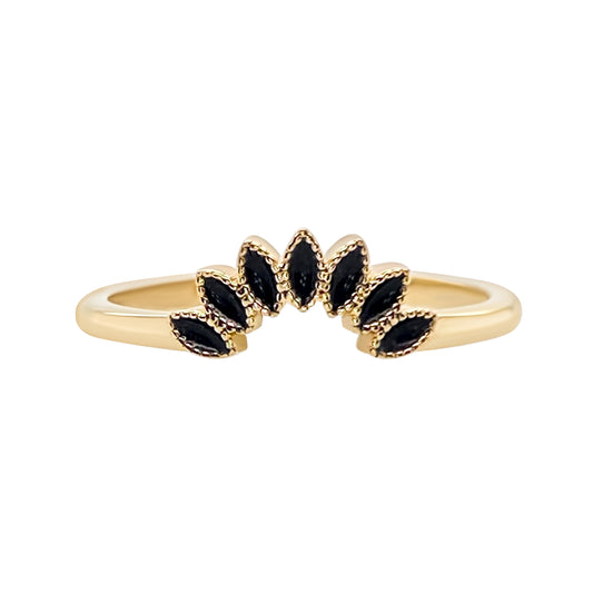 Palm Crown - Enamelled Gold