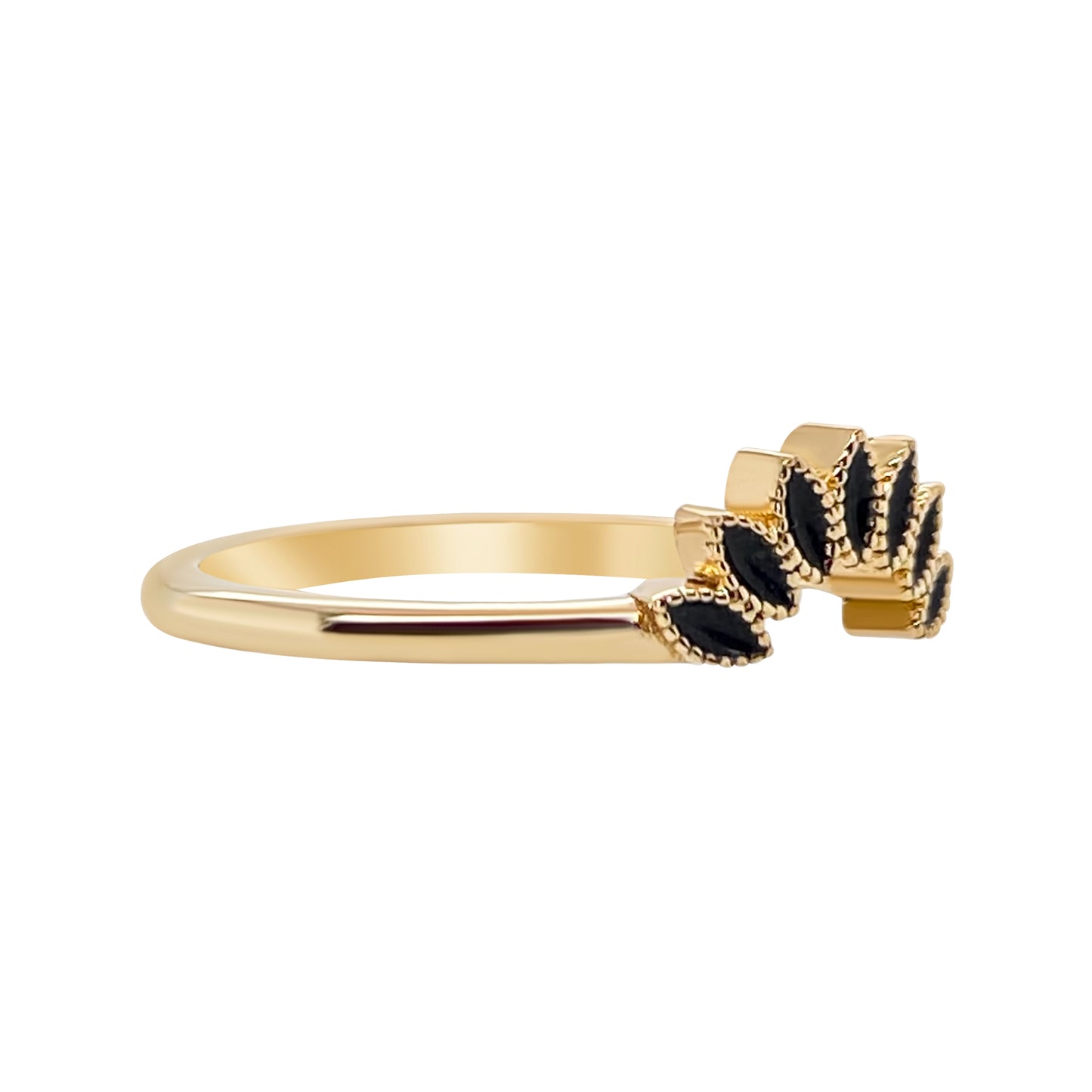 Palm Crown - Enamelled Gold