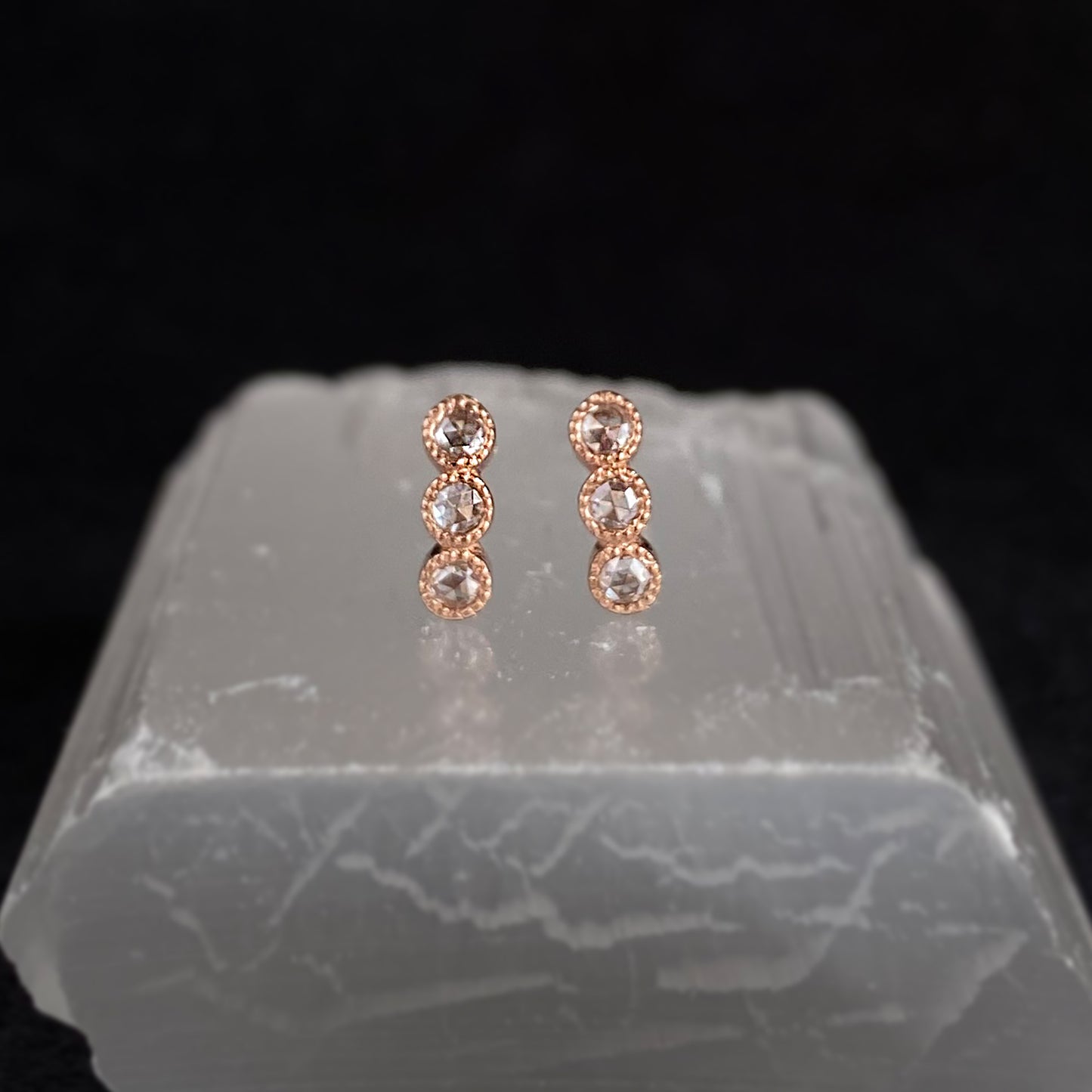 Rosewater Diamond Studs