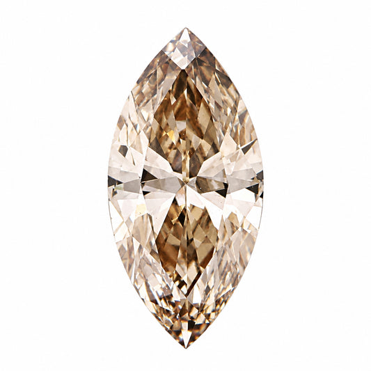 0.44ct 8.05 x 4.00 x 2.35mm Fancy Brown Marquise Brilliant Lab VS1 LAB diamond