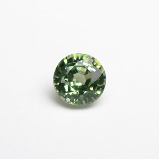 0.73ct 5.06x4.99x3.50mm Green Round Brilliant Sapphire EGEM-33