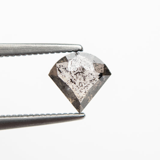 0.74ct 6.68x6.51x2.50mm Fan Shape Salt and Pepper Diamond EGEM-71
