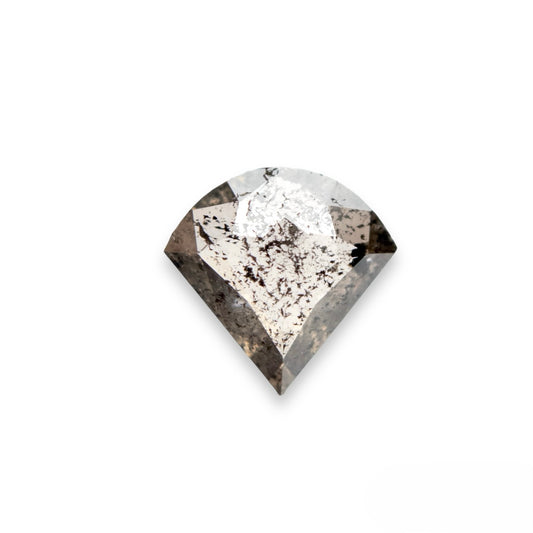 0.74ct 6.68x6.51x2.50mm Fan Shape Salt and Pepper Diamond EGEM-71