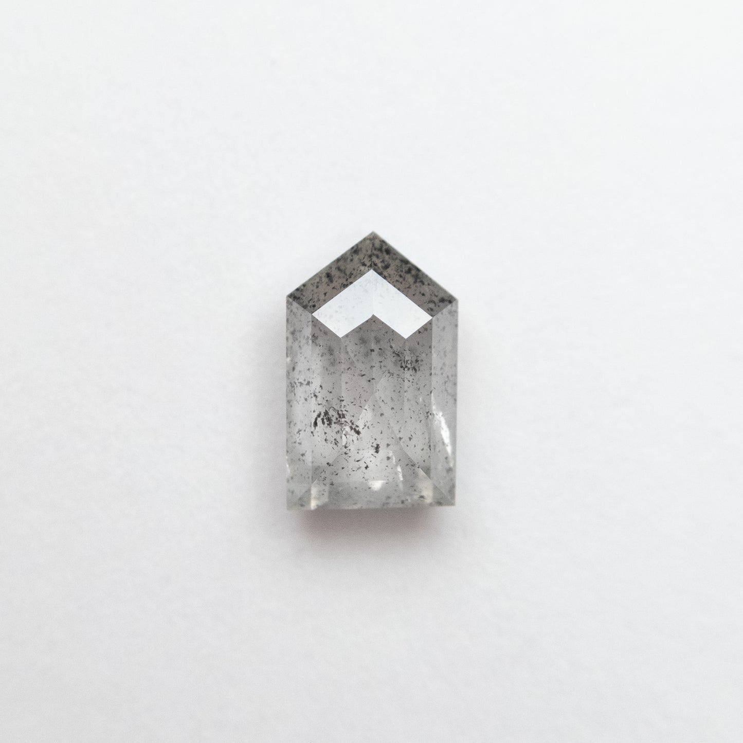 0.78ct 6.65x4.08x2.83mm Salt and Pepper Shield Cut Diamond EGEM-54