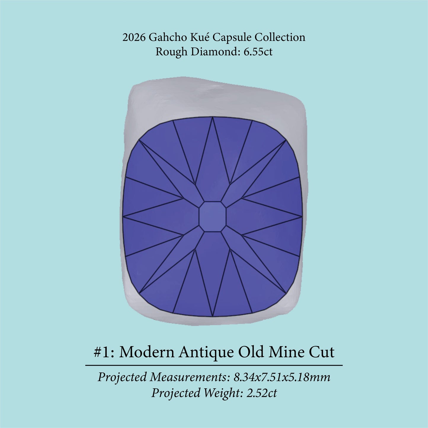 6.55ct Pre-Cut Canadian Champagne Diamond 27940
