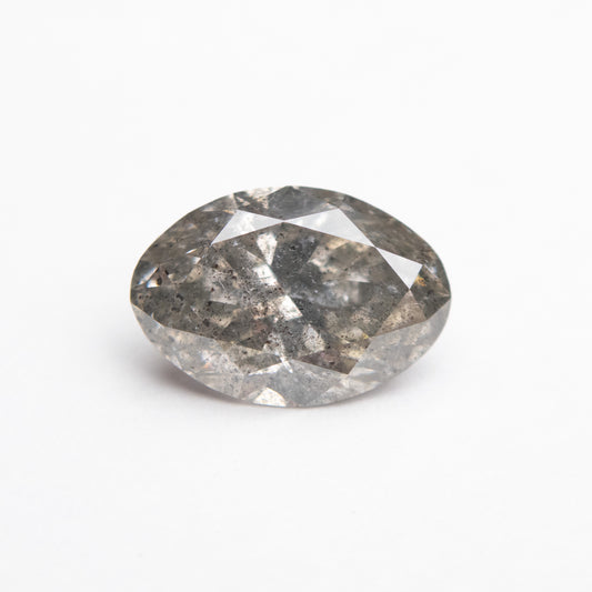 1.92ct 10.06x7.04x4.25mm Salt and Pepper Oval Brilliant Diamond EGEM-55