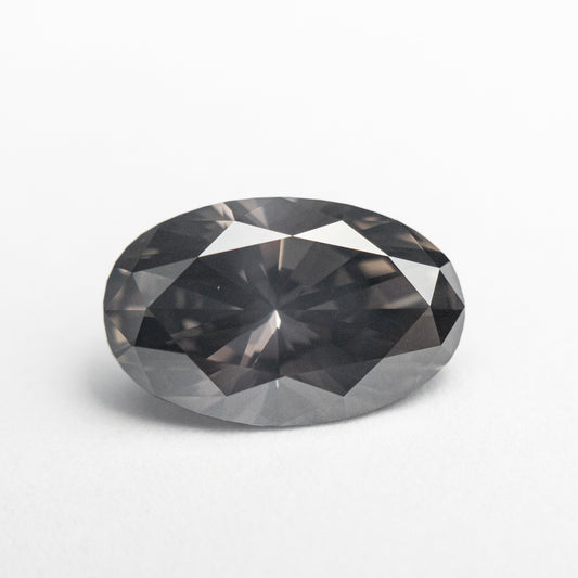 2.41ct 11.20x7.13x4.60mm GIA SI2 Fancy Grey Oval Brilliant 19265-01 - Misfit Diamonds