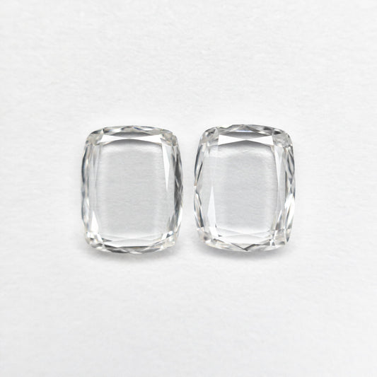 0.98cttw 2pc 6.06x4.85x1.21mm 6.00x4.81x1.36mm VS E-F Cushion Portrait Cut Matching Pair 19854-52