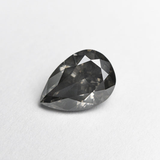 1.01ct 7.83x5.42x3.38mm Fancy Dark Grey Pear Brilliant 19913-01